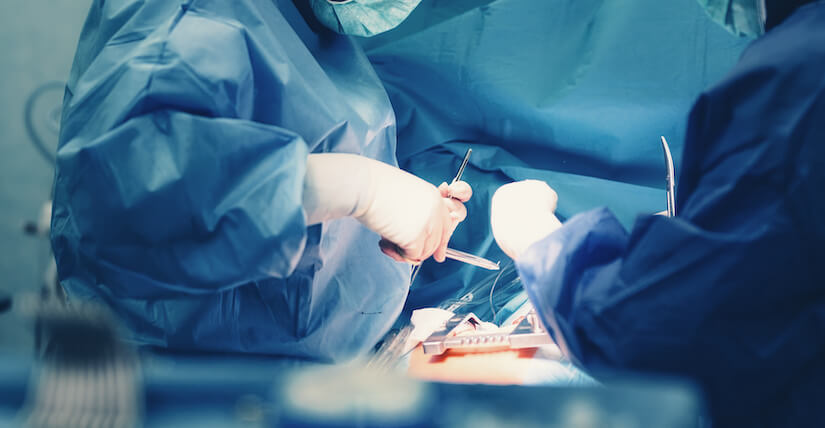 Cardiothoracic surgeons performing open heart surgery
