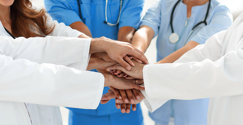 doctors in a huddle